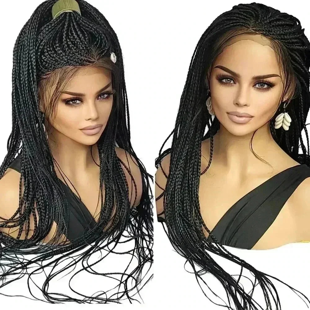 Braided wigs , handmade, long wig , ombre wig, box braids with cornro…